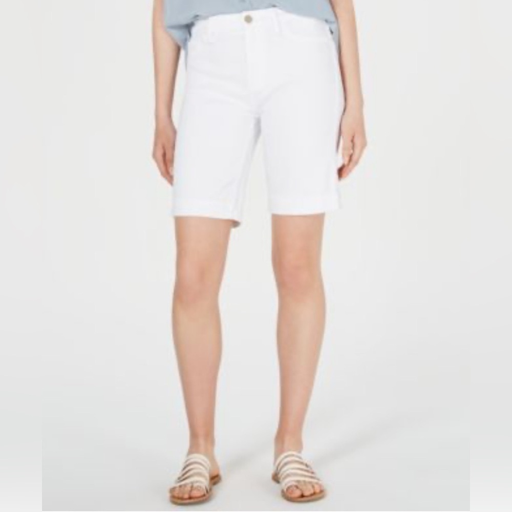JEN 7 white stretch denim shorts with 5 pockets, size 12 - Picture 10 of 11
